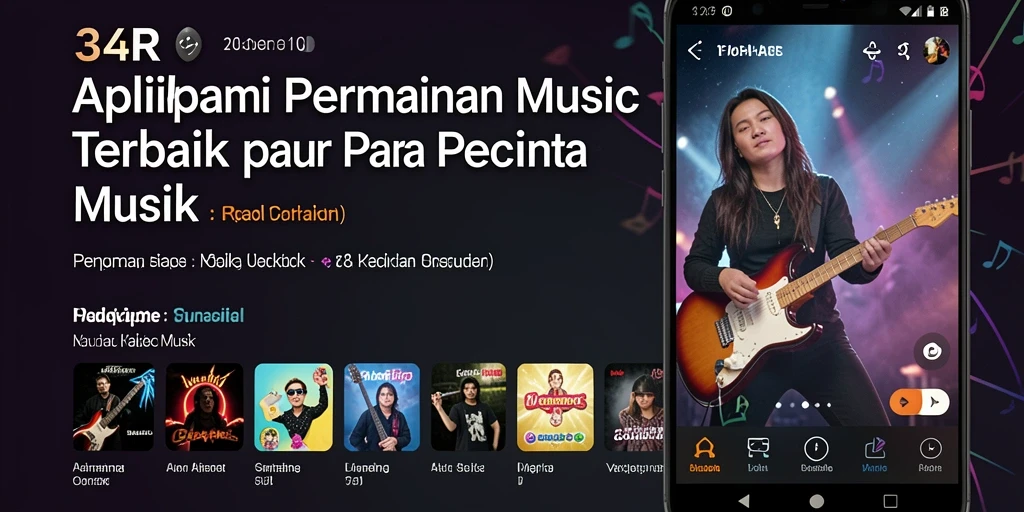Tampilan gameplay <strong>34R</strong> yang seru dan interaktif saat bermain musik.