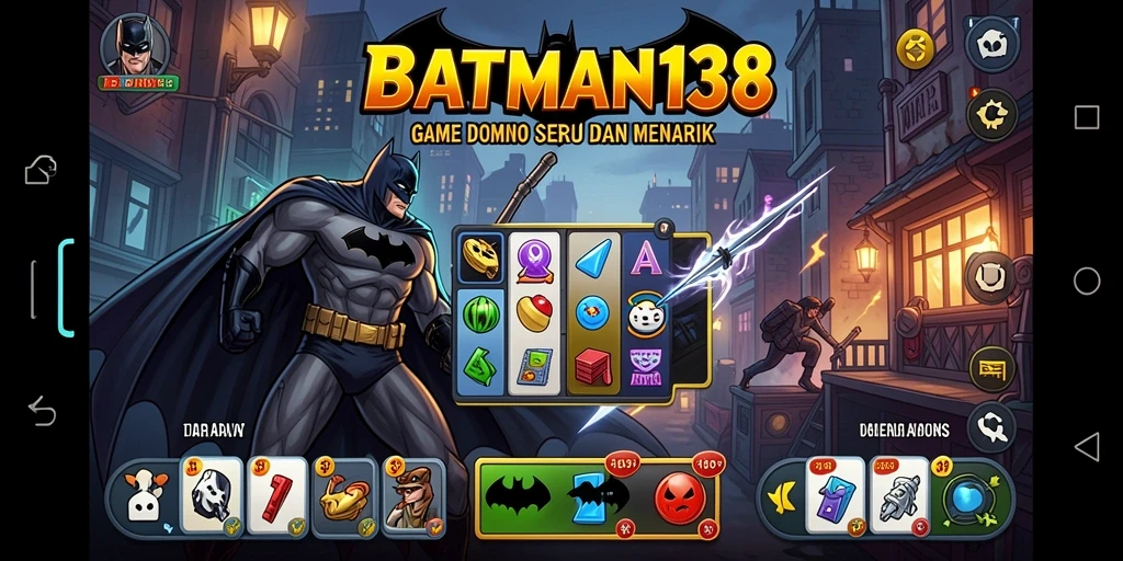 Tampilan menarik dari gameplay Domino dalam BATMAN138.
