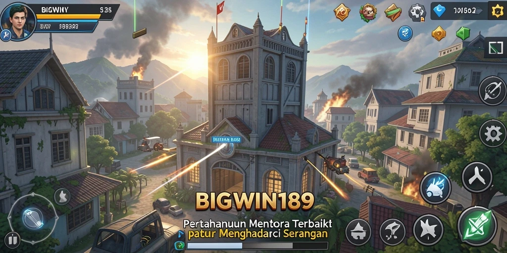 Tangkapan layar gameplay BIGWIN189 yang mendebarkan dalam pertahanan menara.