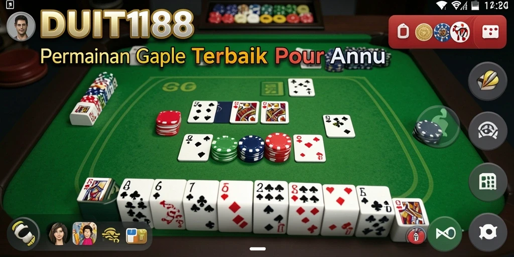 Tampilan gameplay seru pada aplikasi Gaple DUIT188.