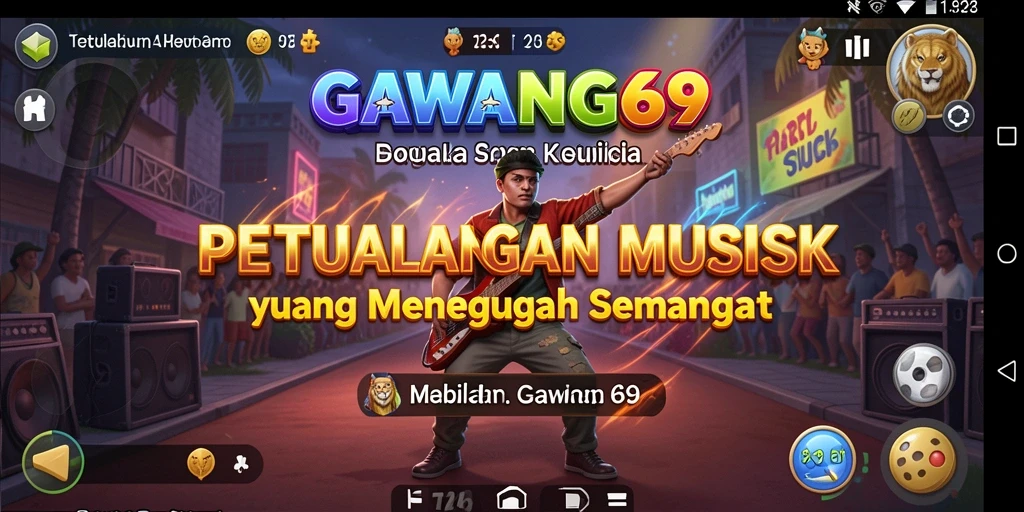 Tampilan gameplay GAWANG69 dengan alunan musik yang menggugah.