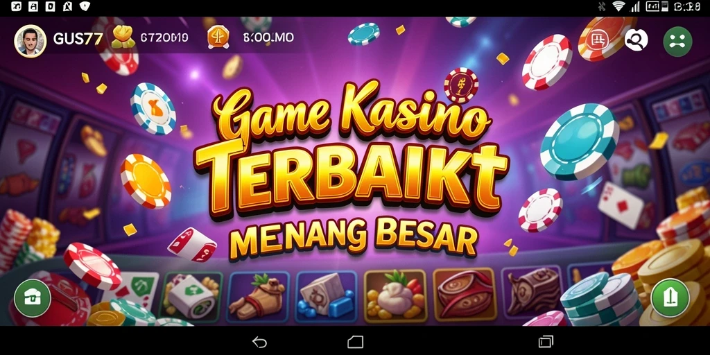 Screenshot gameplay GUS77 menampilkan suasana Kasino yang seru dan interaktif.