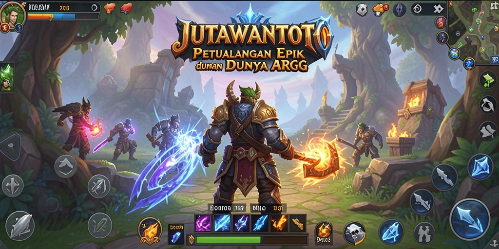 Gameplay seru JUTAWANTOTO di arena pertempuran ARPG.