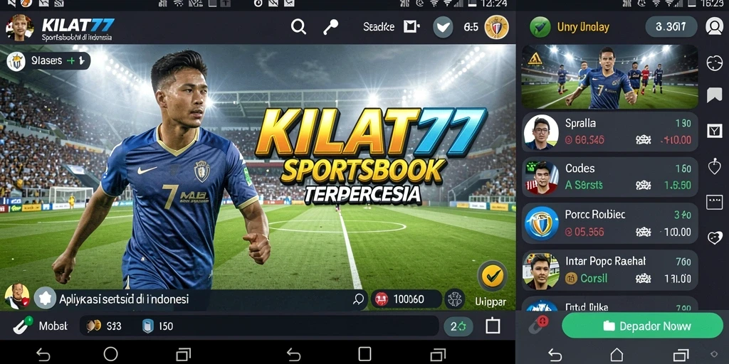 Tampilan utama KILAT77 saat beraksi dalam taruhan Sportsbook.