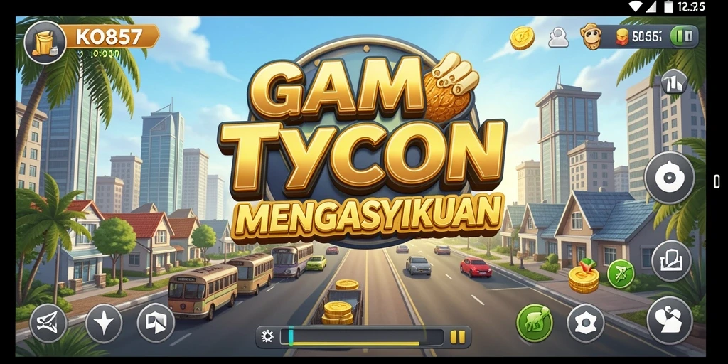Screenshot menampilkan gameplay seru dari KO857 dengan elemen Tycoon yang menarik.