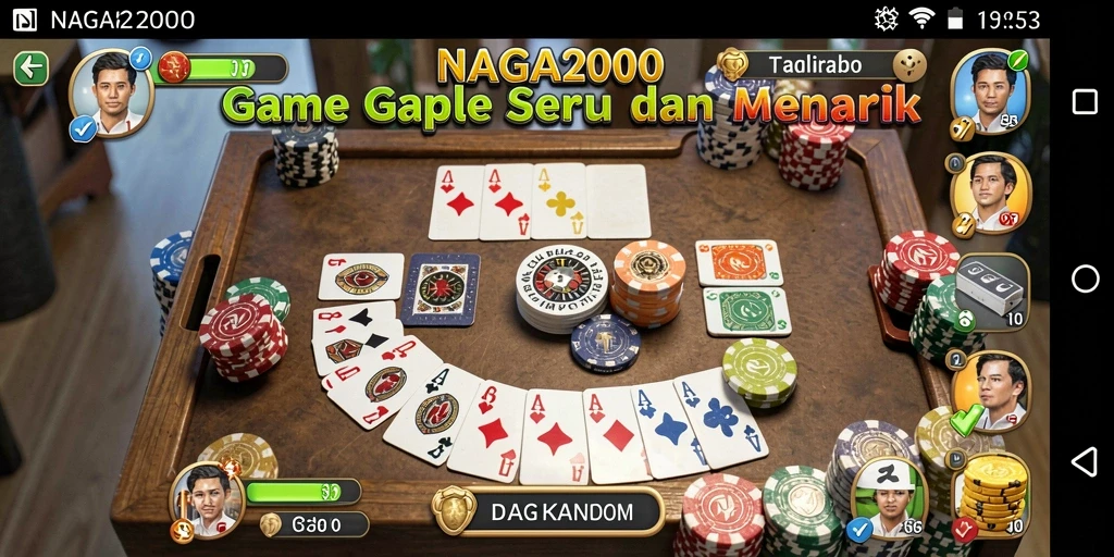 Gameplay seru NAGA2000 dengan kartu Gaple yang menarik.