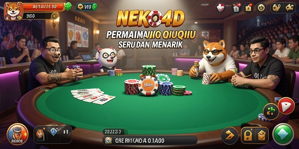 Tampilan gameplay seru dari NEKO4D saat bermain QiuQiu.