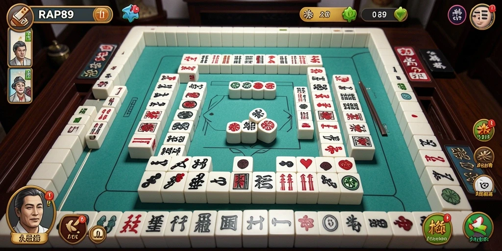 Tampilan gameplay seru dalam permainan Mahjong RAP89.