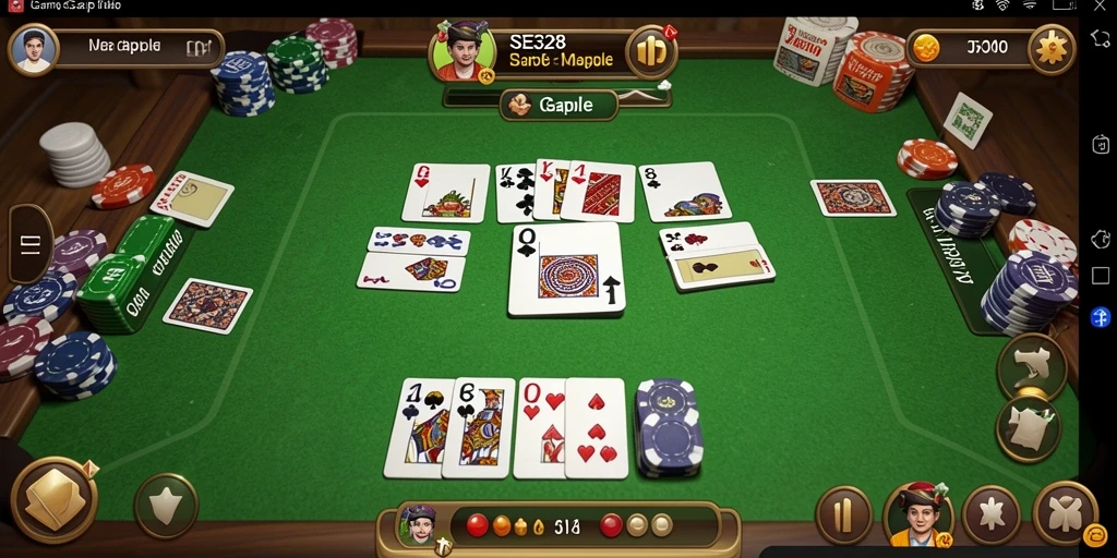 Tampilan gameplay SE328 yang menampilkan momen seru bermain Gaple.