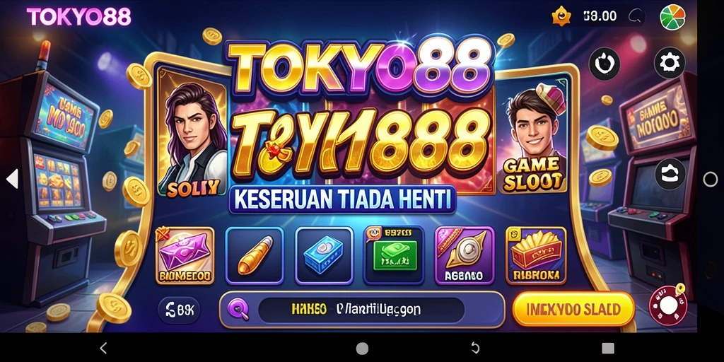 Tampilan menarik dari gameplay slot di TOKYO88.